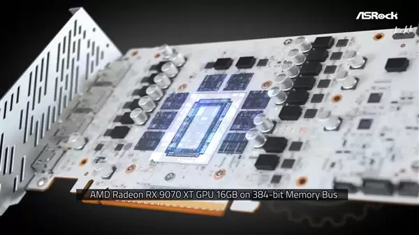 华擎顶级GPU！RX 9070 XT太极白色版发布：配备LCD显示屏