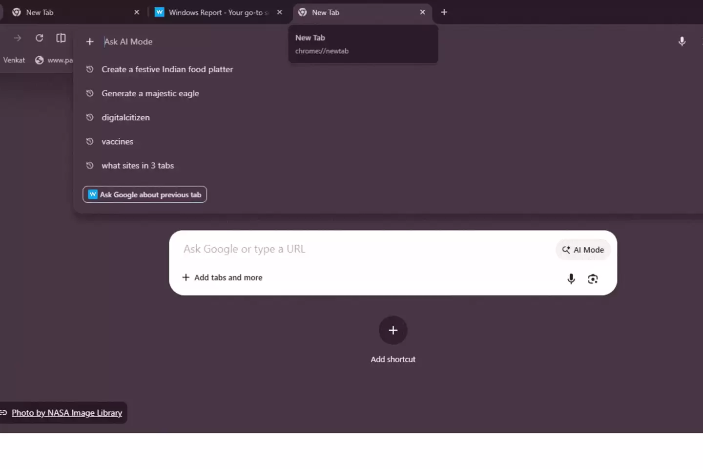 谷歌 Chrome 浏览器全新 AI 搜索框改进,跨标签页操作更便捷