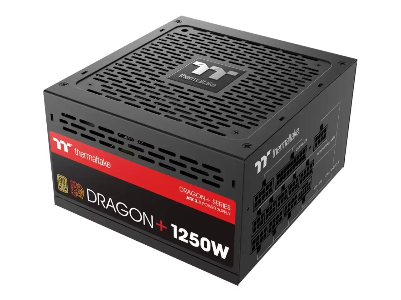 曜越推出斗龙 DRAGON+ 1250W 电源：金牌效率 5 年保