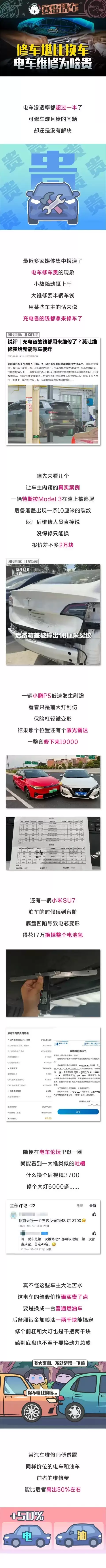 电动车维修费高昂:技术集成与安全要求推高成本
