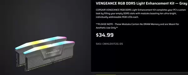 上千美元的海盗船96GB内存被掉包！只值35美元的RGB灯条