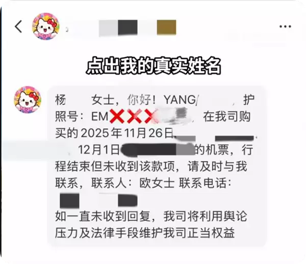 杨天真自曝遭遇信息诈骗:真实姓名、护照号、机票行程被掌握