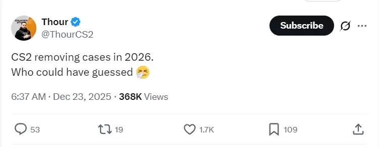 2026年CS2重磅变革!武器箱彻底退役,终端机礼包登场,V社暗藏监管避嫌玄机! 2026年CS2重磅变革!武器箱彻底退役,终端机礼包登场,V社暗藏监管避嫌玄机!