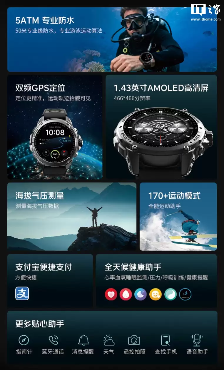 联想 Lenovo Watch GT Pro 手表首发：双频 GPS 定位系统、最长 27 天续航，899 元