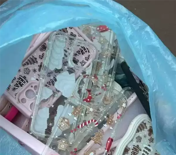 空地处现大量全新手机壳:全新未拆封 有人一次捡50个