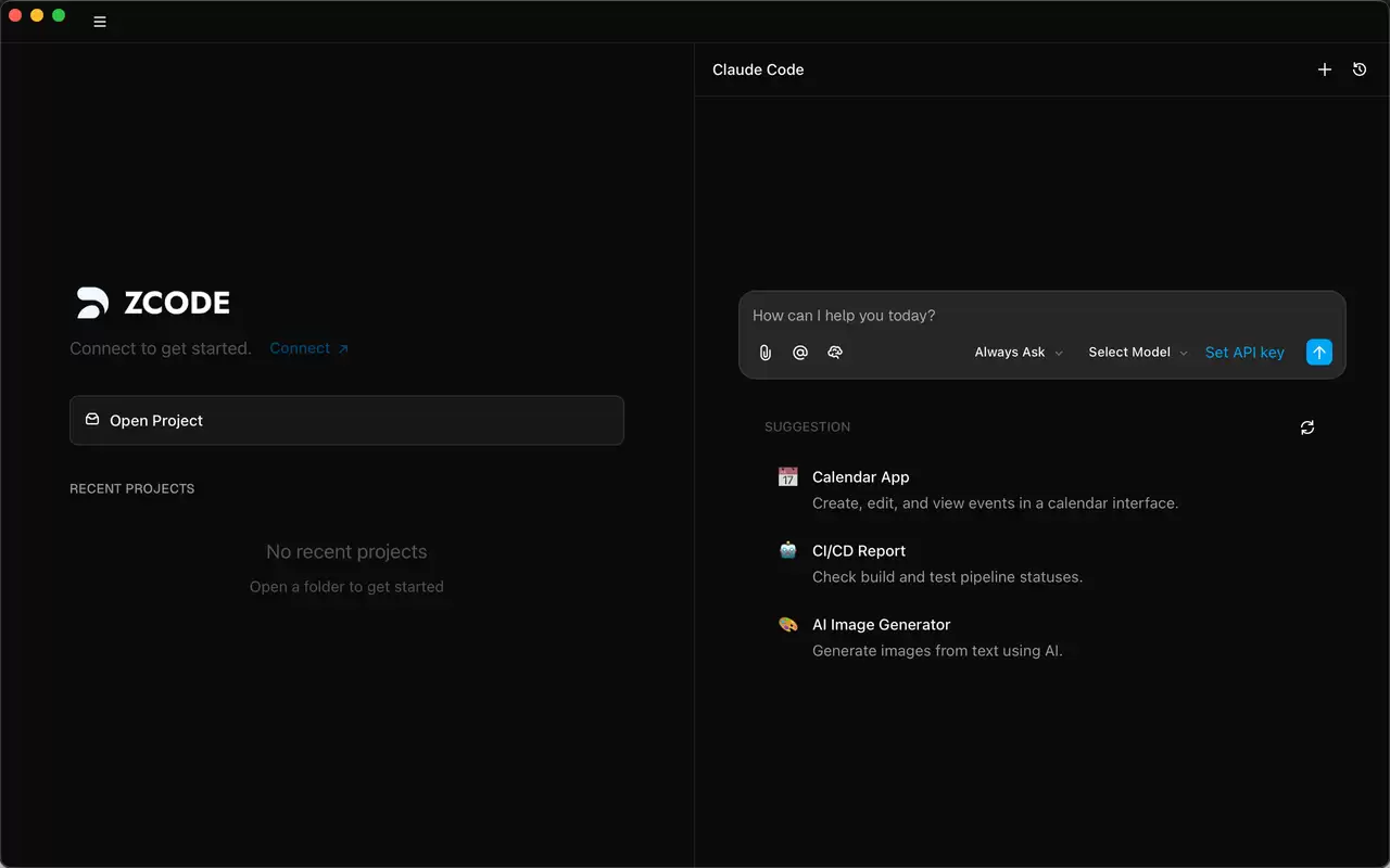 智谱推出轻量AI代码编辑器Z Code：界面友好，集成Agent能力