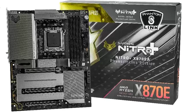 正插主板支持显卡背插：蓝宝石 NITRO+ 氮动 X870EA PhantomLink 正式推出