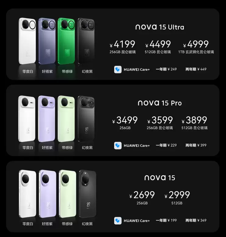 nova 15系列今日开售:加量不加价,2699起诚意拉满 还有日日新红包可领