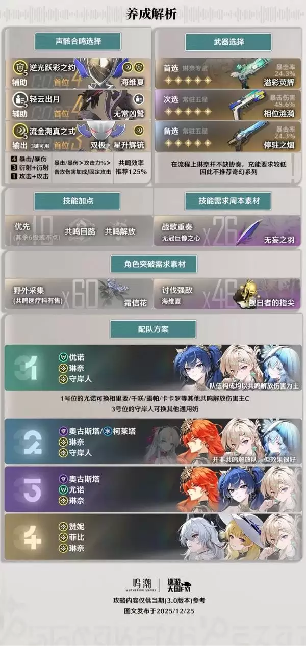 鸣潮琳奈怎么玩