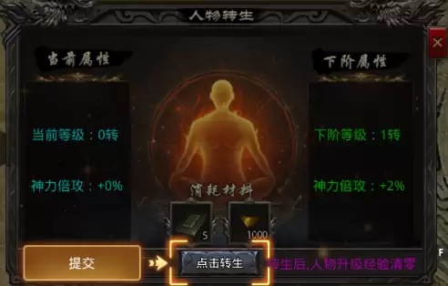 《小鱼传奇》转生系统攻略