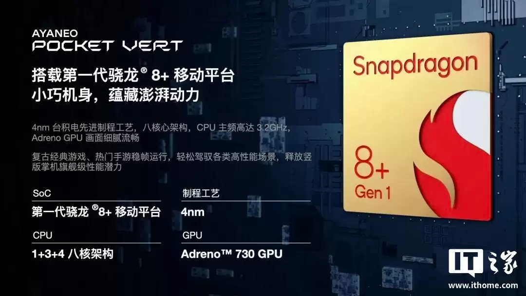 AYANEO Pocket VERT 竖版复古掌机发布：第一代骁龙 8+ 移动平台、3.5 英寸 LCD 屏，1999 元起