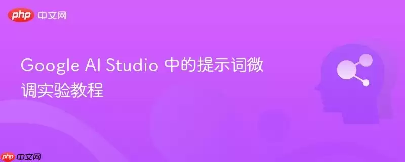 Google AI Studio 中的提示词微调实验教程