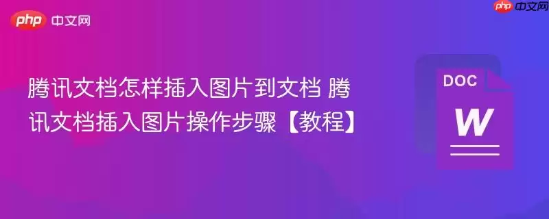 腾讯文档怎样插入图片到文档 腾讯文档插入图片操作步骤【教程】