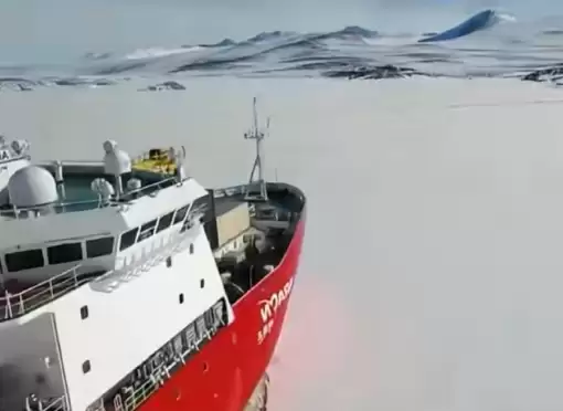 雪龙号抵达秦岭站开启南极科考新征程