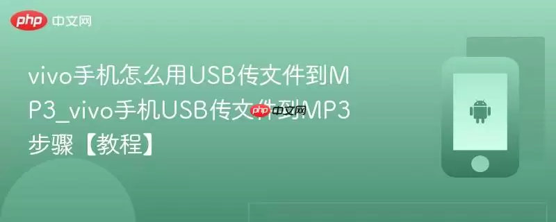 vivo手机怎么用USB传文件到MP3_vivo手机USB传文件到MP3步骤【教程】