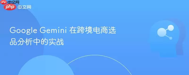 Google Gemini 在跨境电商选品分析中的实战