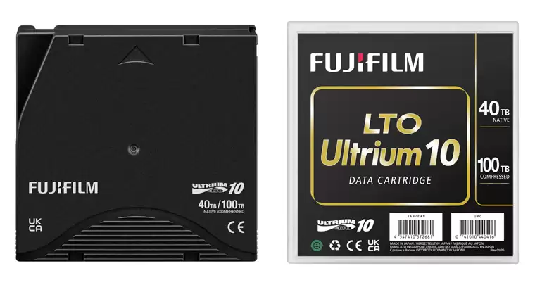 富士胶片推出 LTO Ultrium 10 (40TB) 磁带:最多存储 100TB 数据,温湿耐受增强
