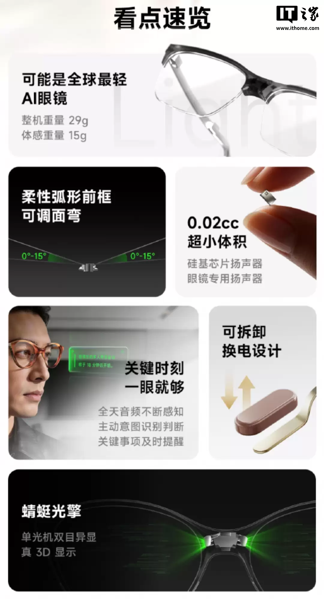 闪极 loomos AI 拍摄眼镜 L1 / AI 显示眼镜 S1 发布,2999 元起