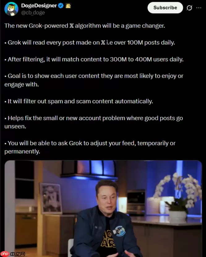 Grok 全面接管 X 平台算法