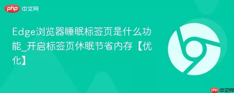Edge浏览器睡眠标签页是什么功能_开启标签页休眠节省内存【优化】