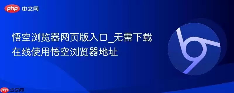 悟空浏览器网页版入口_无需下载在线使用悟空浏览器地址