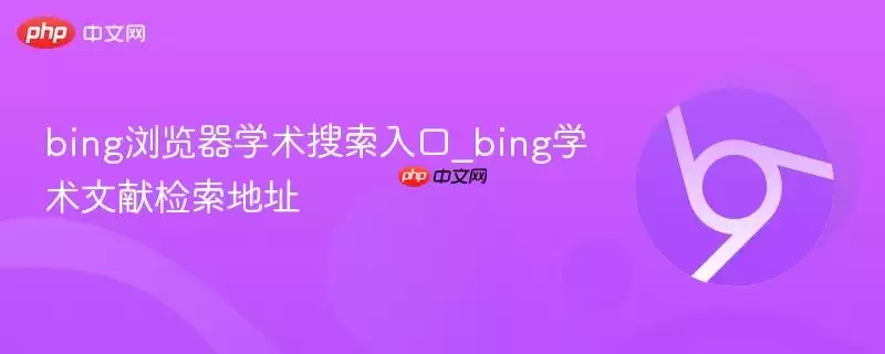 bing浏览器学术搜索入口_bing学术文献检索地址