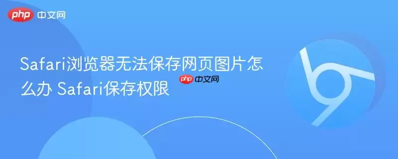 Safari浏览器无法保存网页图片怎么办 Safari保存权限