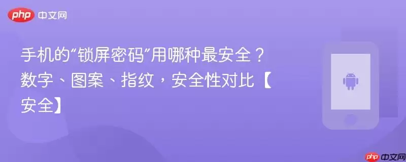 手机的“锁屏密码”用哪种最安全？数字、图案、指纹，安全性对比【安全】