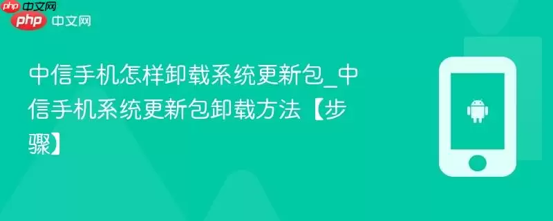 中信手机怎样卸载系统更新包_中信手机系统更新包卸载方法【步骤】