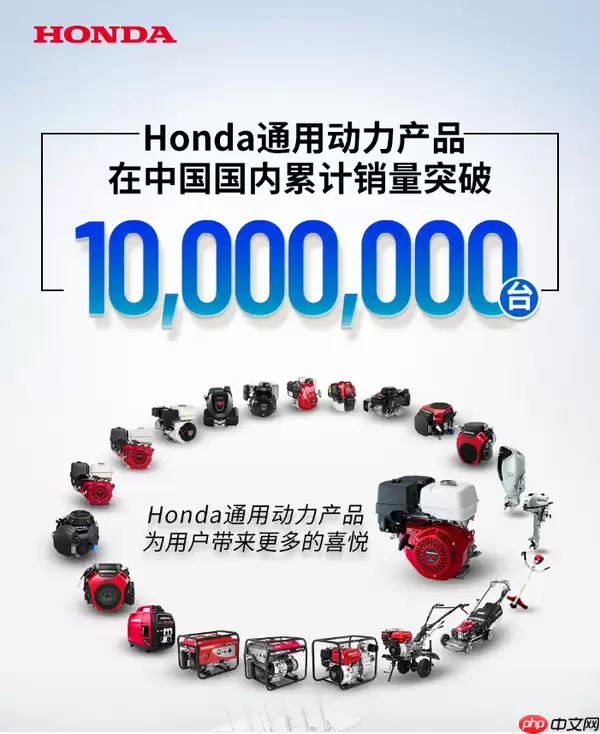 本田通机在华累计销量突破1000万台 历时约三十一年