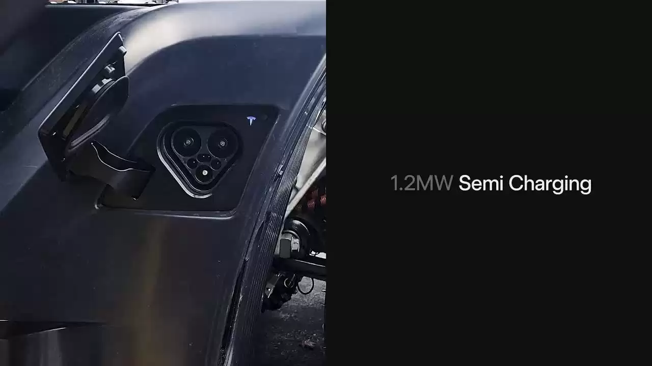 特斯拉Semi电动卡车充电视频流出：1.2 MW极速补能