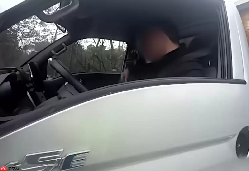 货车司机游戏瘾犯了 高速应急车道停车开玩被罚款