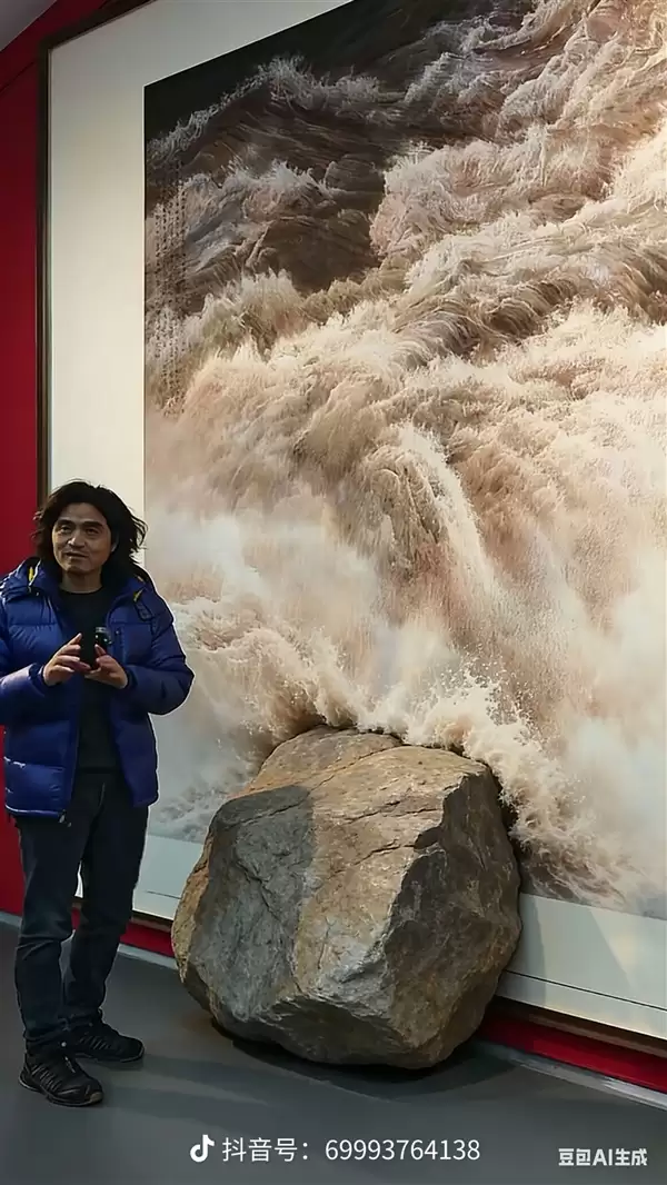 估价380万 著名画家巨幅画作遭泼墨:千万网友献策补救