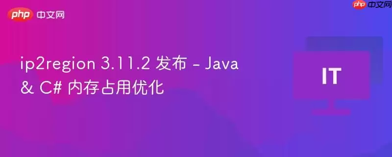 ip2region 3.11.2 发布 - Java & C# 内存占用优化