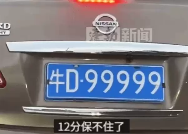 牛D99999车牌引热议，书夹固定涉违法被查