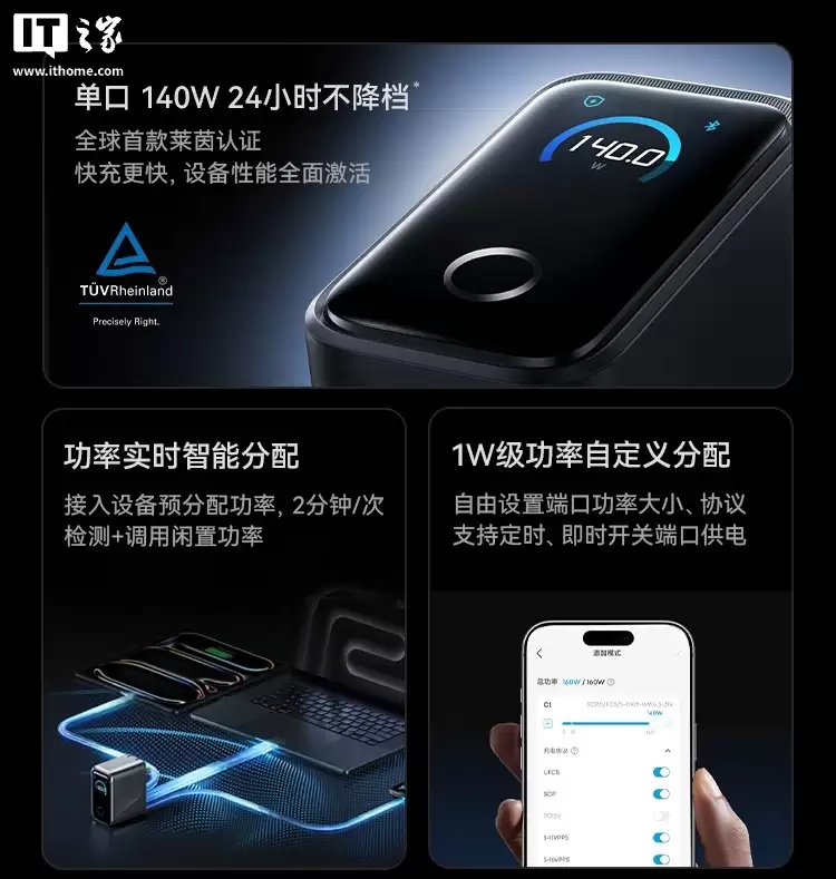 安克 160W 智显充 Pro 充电器 Prime 首销：3 个 USB-C 接口、支持 App 智联，699 元