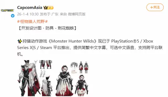 怪物猎人:荒野刺花蜘蛛防具与限时祭典活动