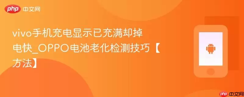 vivo手机充电显示已充满却掉电快_OPPO电池老化检测技巧【方法】
