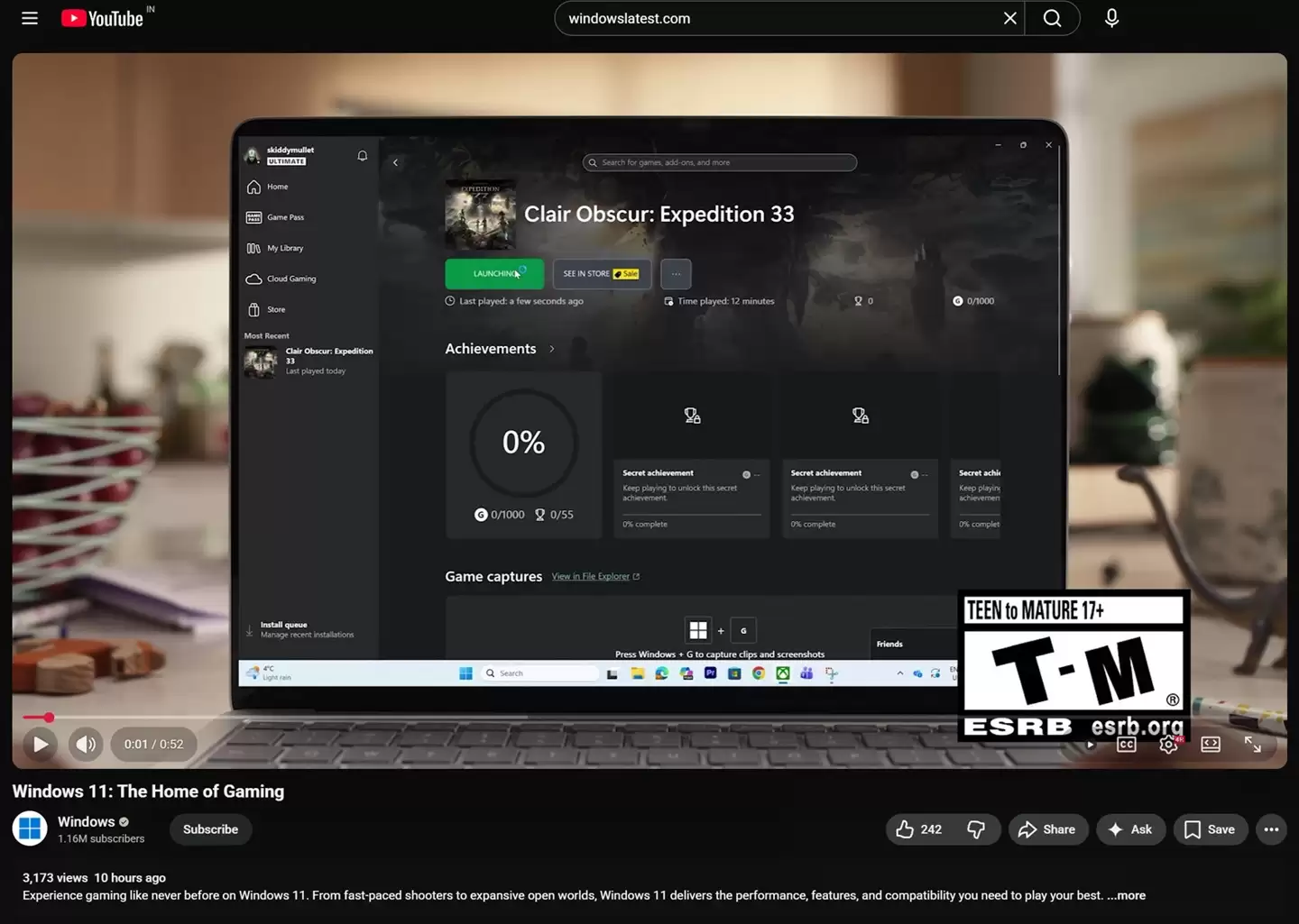 微软 Win11 游戏广告“翻车”：任务栏固定着谷歌 Chrome 浏览器
