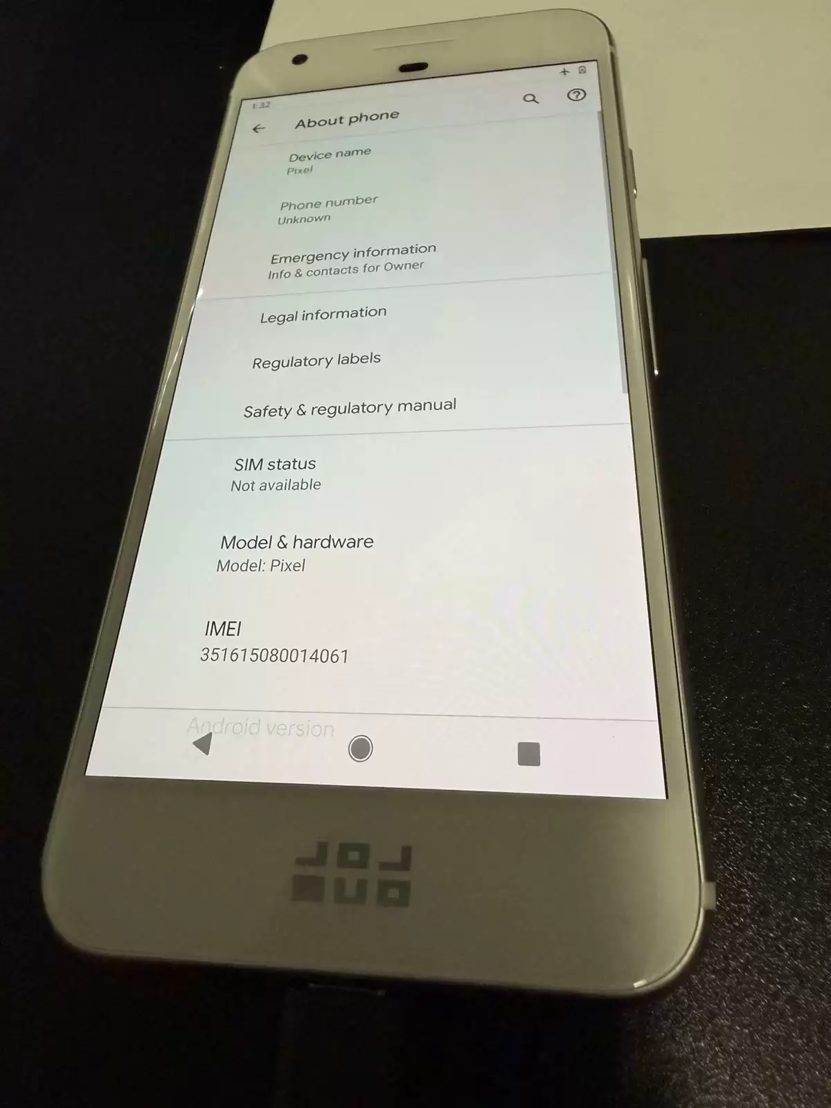 初代谷歌Pixel手機原型機罕見現身拍賣，搭載驍龍821且可開機