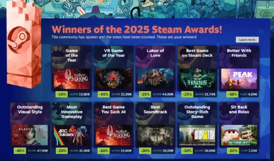 博德之门3Steam爱的付出奖,玩家热议实至名归?