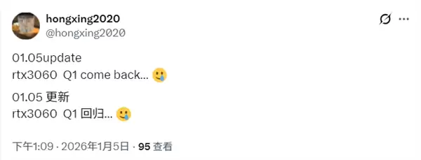 NVIDIA拟2026年重启RTX 3060生产应对GDDR7供应危机