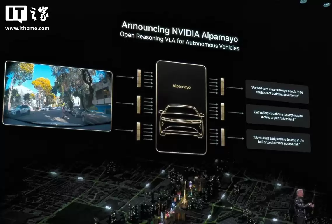 英伟达黄仁勋推出 Alpamayo 1 开源模型：增强复杂自动驾驶场景下 AI 决策能力