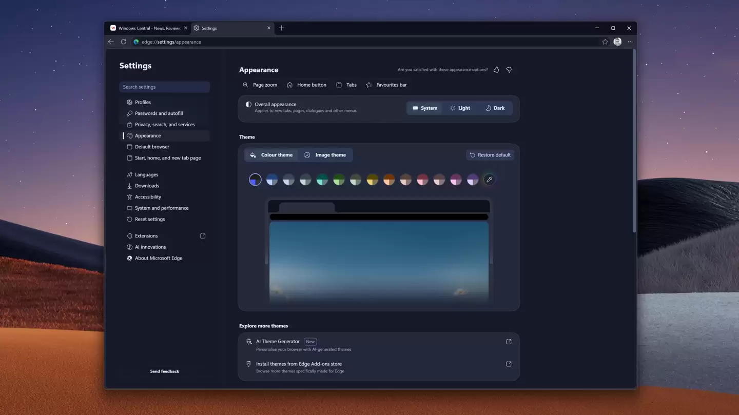 Dev / Canary 版微软 Edge 浏览器正测试新 AI 界面:圆润边角、凸现对话体验