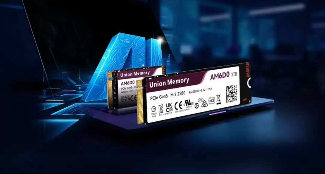 忆联推出 PCIe 5.0 消费级固态硬盘 AM6D0，顺序读取性能可达 11.3GB/s