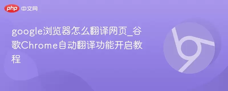 google浏览器怎么翻译网页_谷歌Chrome自动翻译功能开启教程 - 游乐网