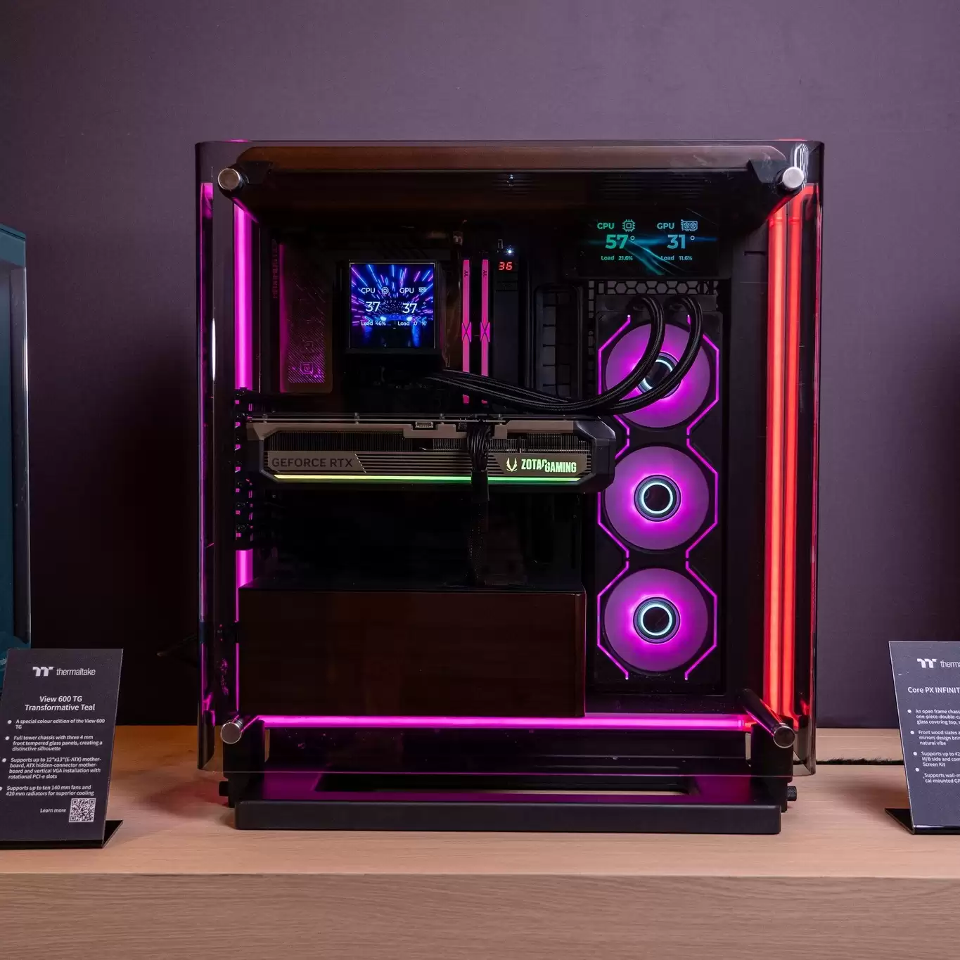 曜越旗舰机箱 Core PX Infinity WS ARGB 问世:环绕式双曲玻璃,大面积木质装饰