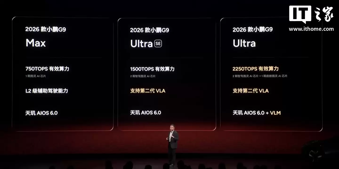 2026 款小鹏 G9 纯电 SUV 发布：标配图灵 AI 芯片，24.88 万元起