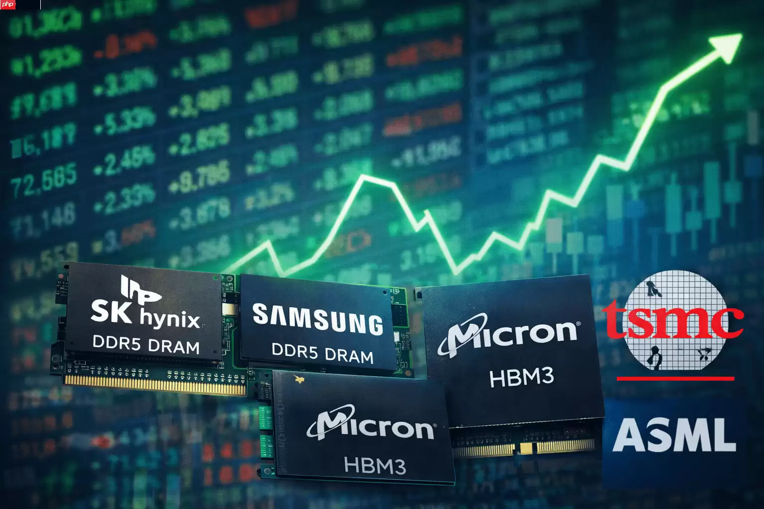 AI需求推升记忆体行情 三星、SK海力士领军半导体股全球大涨