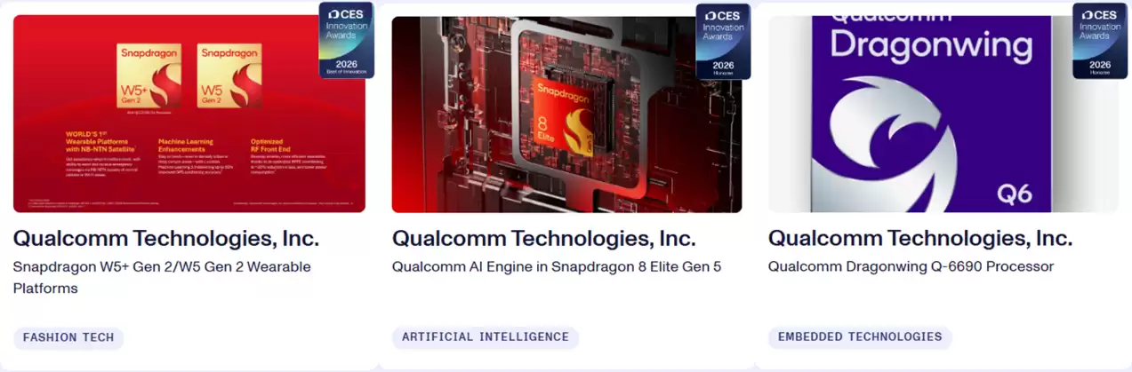 智能手表也能发卫星短信了,高通可穿戴芯片新平台获CES创新奖最高奖项